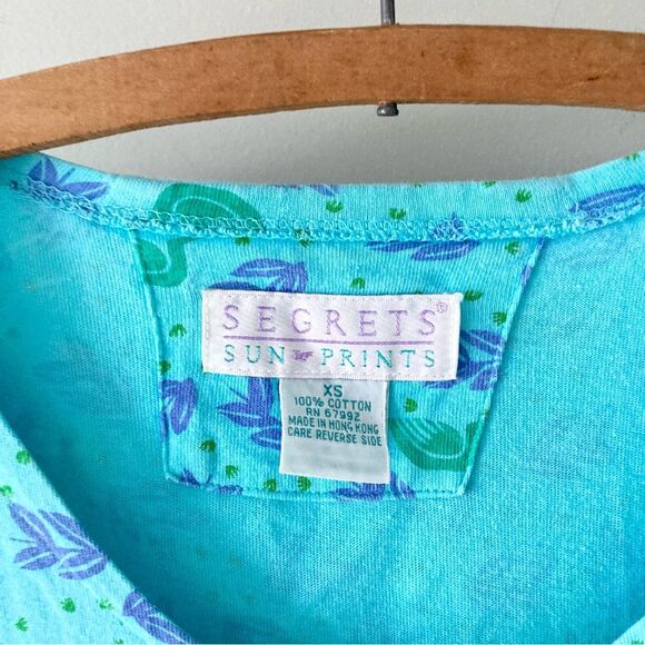 Cotton Midi Chore Dress Vintage Blue Pleated Button Front Sleeveless Relaxed XS - Picture 2 of 5